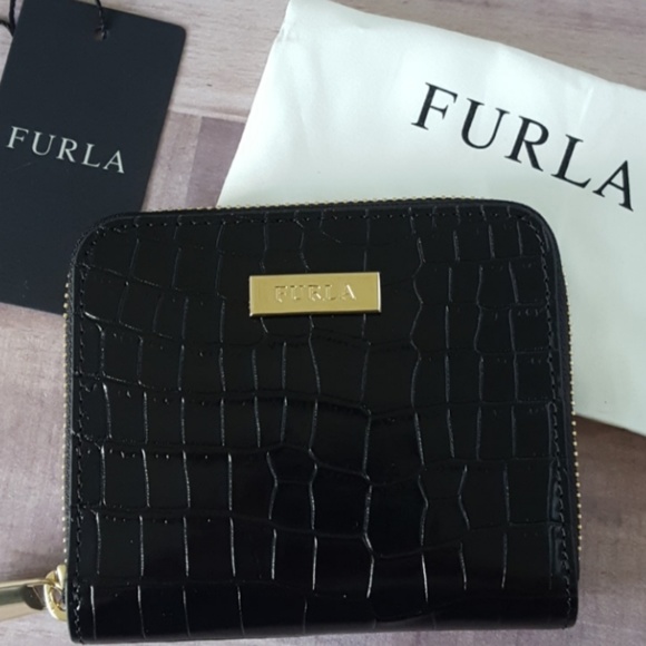 Furla Wallet Crocodile Zip Around NWT - Picture 2 of 8